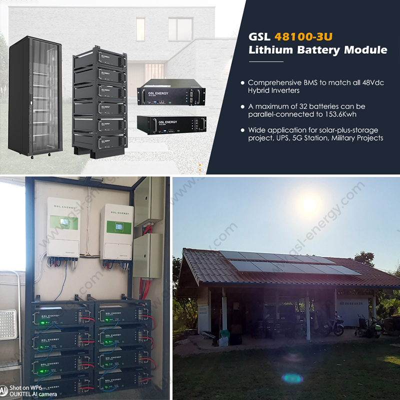 GSL 4.8Kwh Rack Batteries Perfectly Installed for Solar Systems in Lebanon