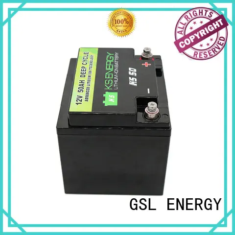 lithium 12v 50ah lithium battery marine car GSL ENERGY company 1