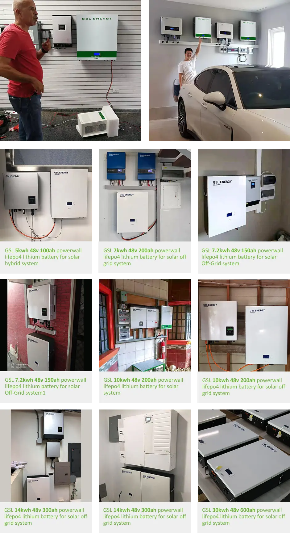 GSL ENERGY renewable energy systems adjustable large capacity 8