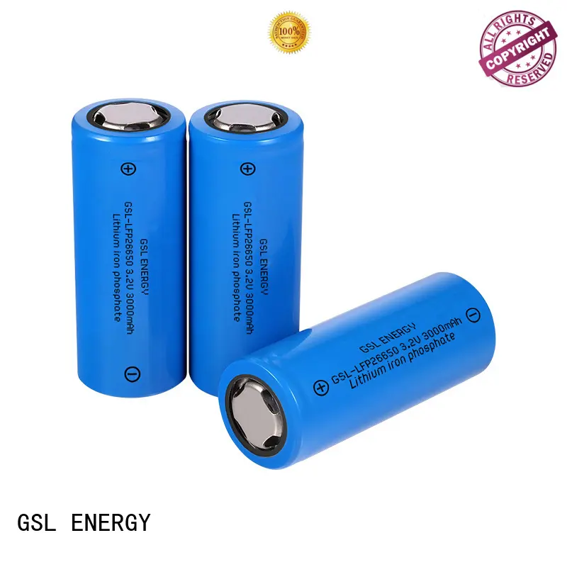 GSL ENERGY top-performance 26650 lithium rechargeable battery factory direct competitive price 1