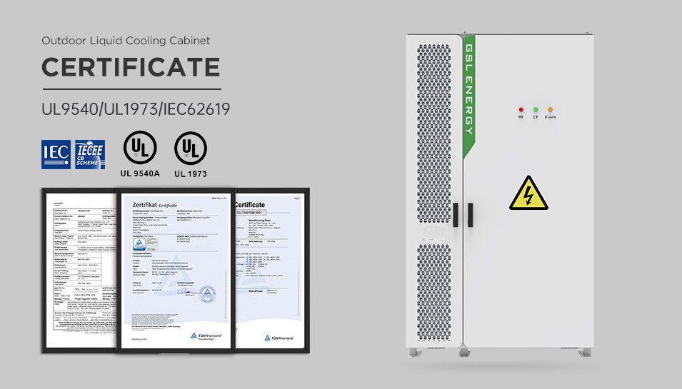 GSL-BESS-372K Flüssiggekühlter Batterieschrank: Globale Sicherheitszertifizierung, er stärken effiziente Energiespeicher