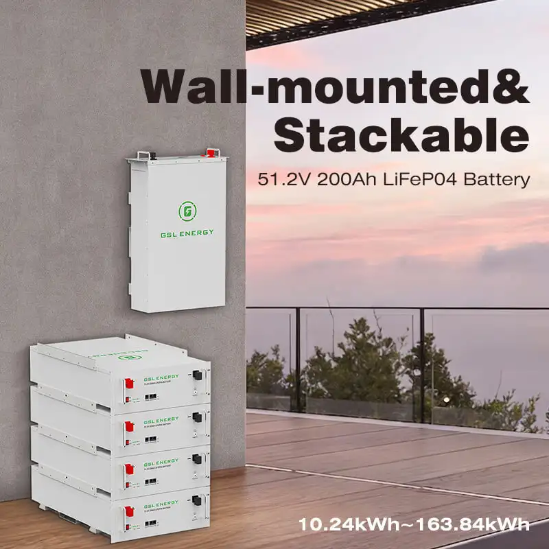GSL 51.2V 200Ah LiFePO₄ Modular Battery — Wall-Mountable & Stackable ESS for Yemen 1