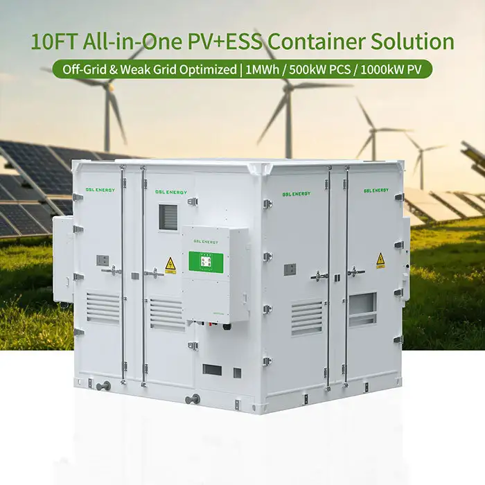 GSL Smart 1000P 10FT All-in-One PV & ESS Container Battery Energy Storage System