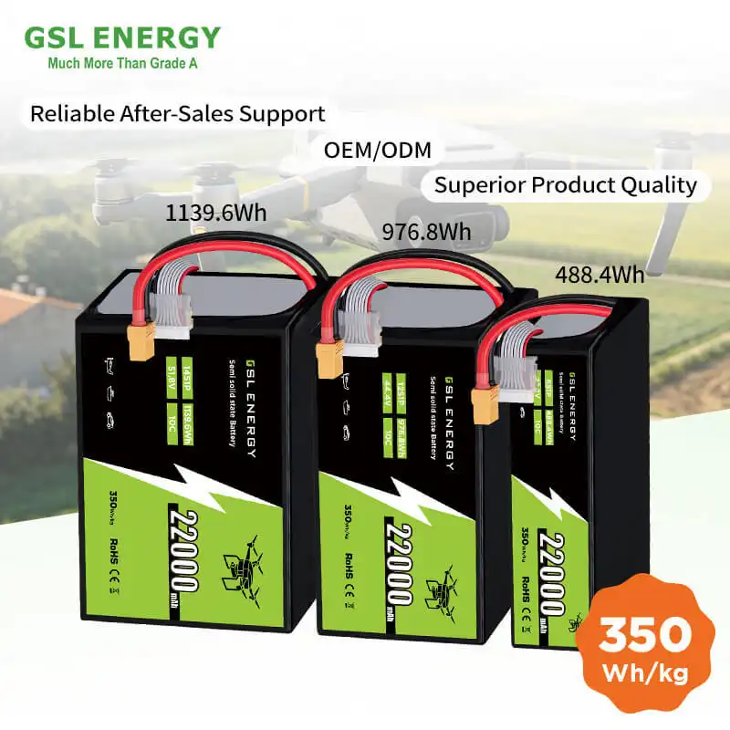 suministro eficiente del fabricante de la batería del abejón de la batería industrial del UAV de 12S 44.4V 22Ah