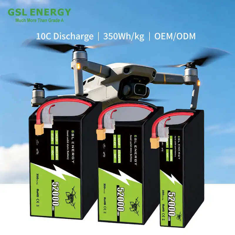 52Ah UAV-Akku mit erweiterter Lebensdauer, Langflug-Drohnenbatterie, 350Wh/kg Industrie-UAV