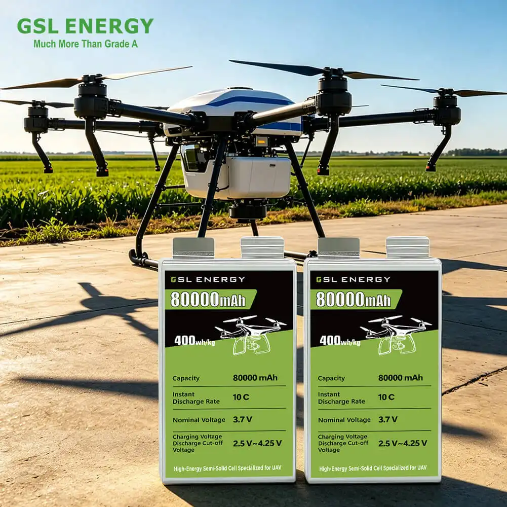 80Ah semi solid state UAV battery cell 400Wh/kg high energy density lithium battery