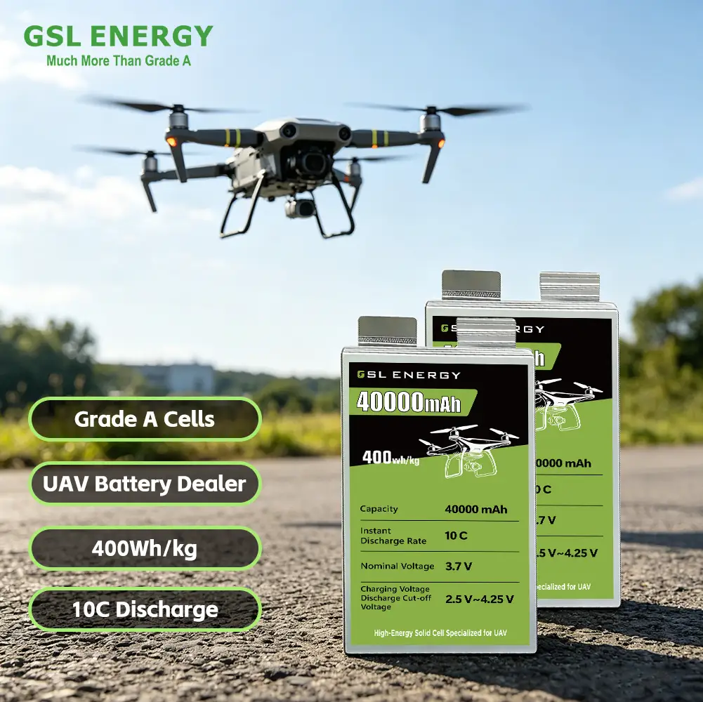 39Ah semi solid state lithium cell high power UAV battery core 400Wh/kg