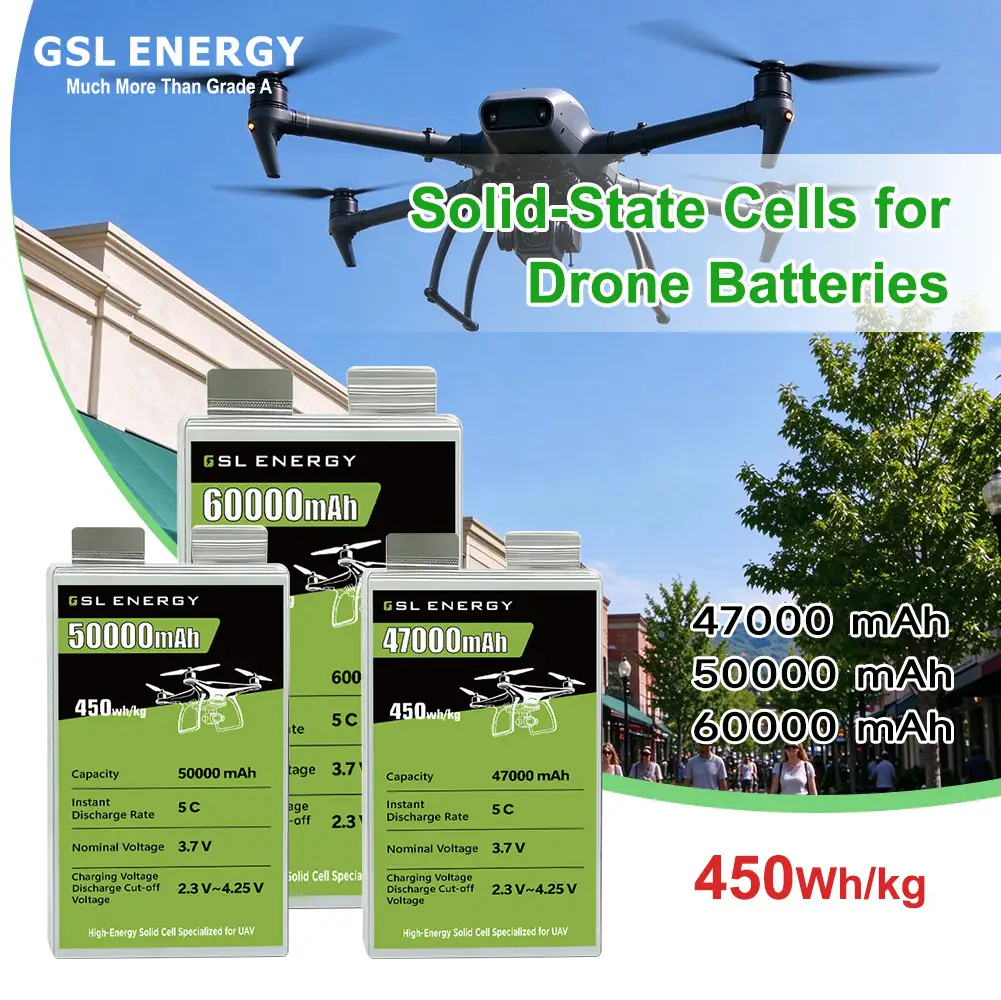 GSL ENERGY 450Wh/kg high energy density UAV battery cells