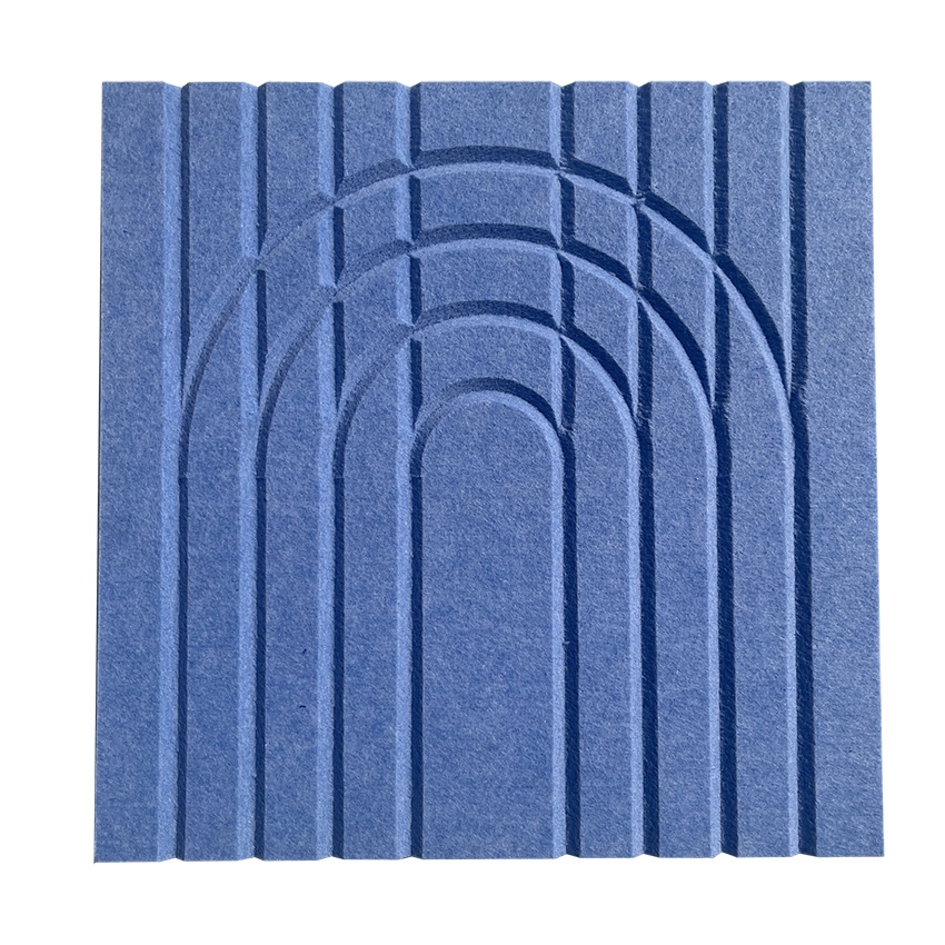 El ANIMAL DOMÉSTICO insonoro de los paneles de pared del poliéster absorbente ignífugo sentía el panel acústico absorbente de la prueba del sonido 1