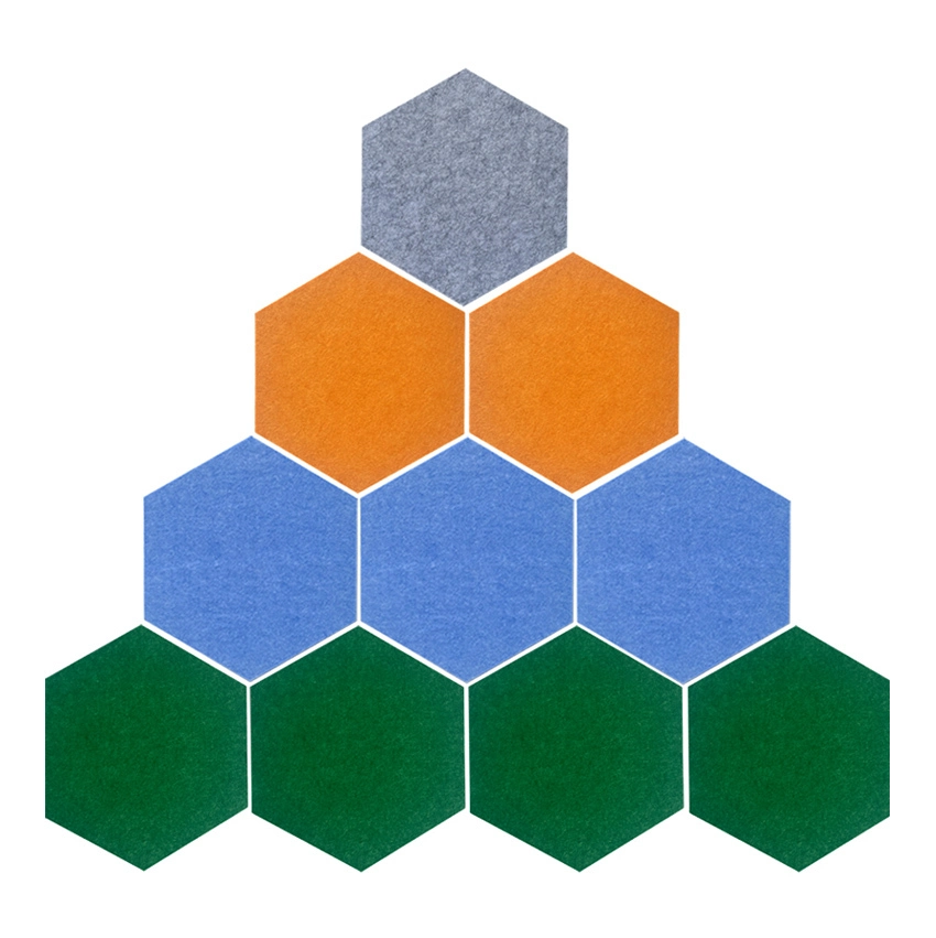 Polyestervezel Geluidabsorberende 3D akoestische wandplafondpanelen 1