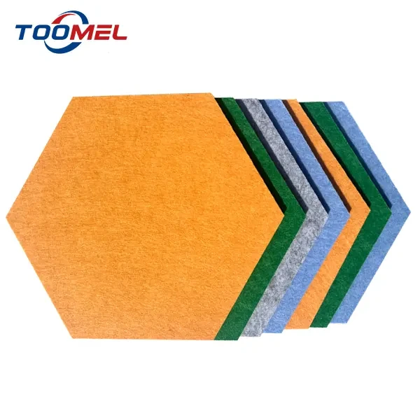 Pet felt 24mm soundproof hexagon polyester staple fiber polyester fiber acoustic panel 1