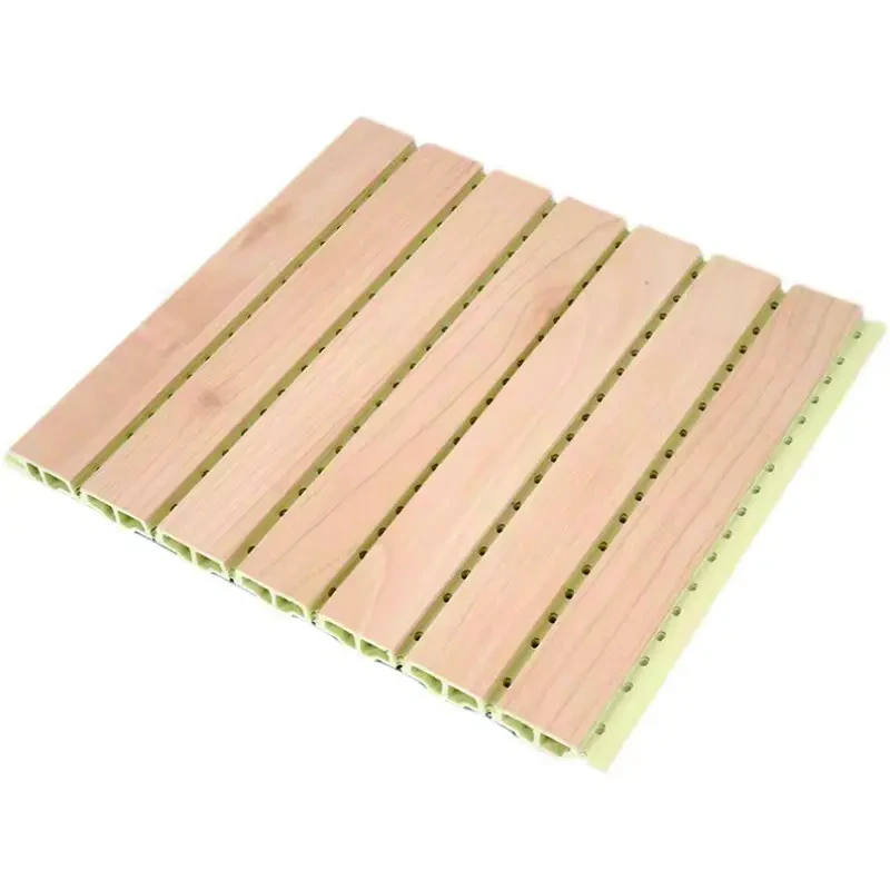 Slotted hole bamboo wood fiber sound-absorbing panel 1