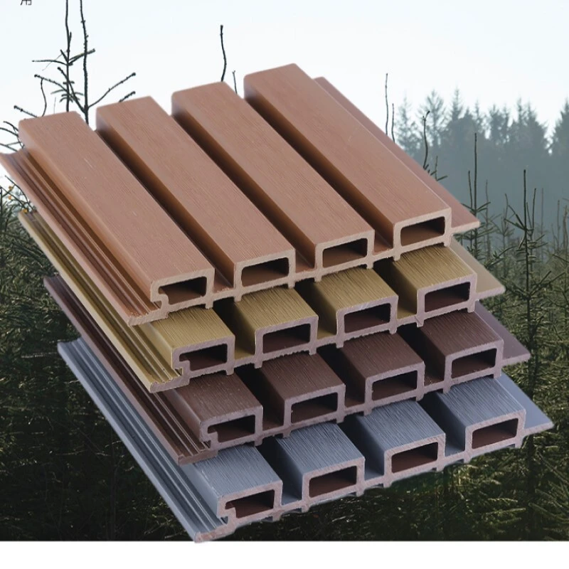 Buitenwandpaneel WPC voor tuin | 3d houtkorrel 1