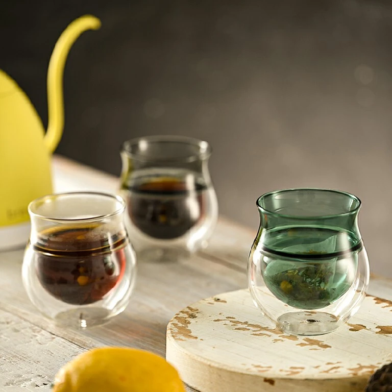 Copa de vidro Parede dupla para café e chá anseia pela Tour Designated Cup of World of Coffee Jacarta 2025 1