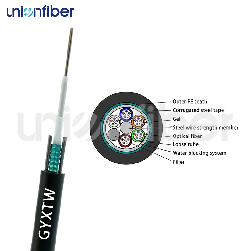 Outdoor Optical Cable GYXTW Fiber Optic Cable 2-12 Corefactory 3