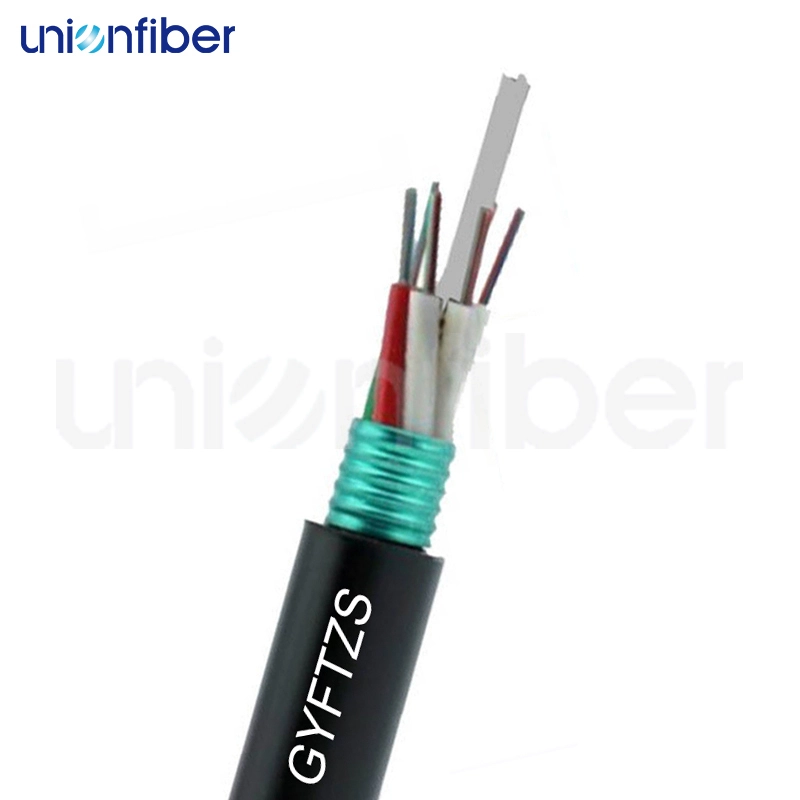 LSZH ruban en acier ondulé extérieur ignifuge FRP CST 4 8 12 48 144 câble à fibres optiques GYFTZS 1