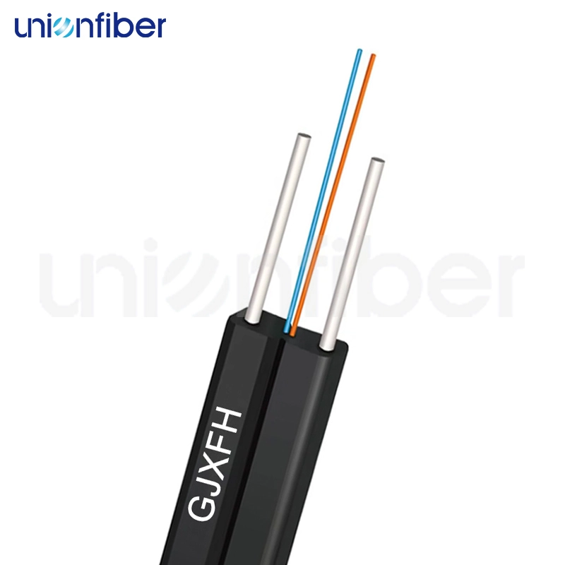 Cable de bajada interior/exterior de FTTH G657A1 LSZH con cubierta de 2 núcleos GJXFH 1