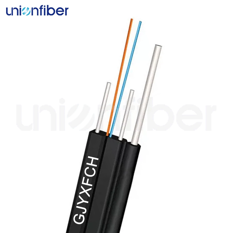 Самонесущий наружный антенный FTTH G657A1 G657A2 G652D LSZH куртка 1 2 4 Core GJYXFCH Drop Cable 1