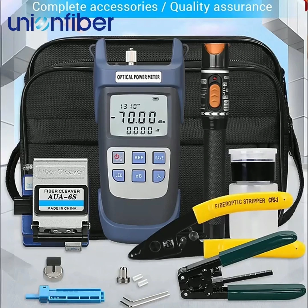 Kit d'outils à Fiber optique FTTH, compteur de puissance, couperet de Fiber, ensemble d'outils de dénudage de fil 1