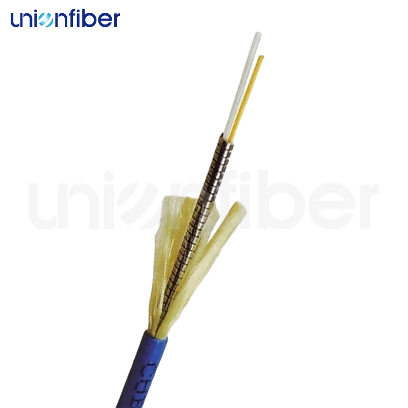 Duplex Unitube Stainless Steel Flat Wire Spiral Armored Fiber Cable 1