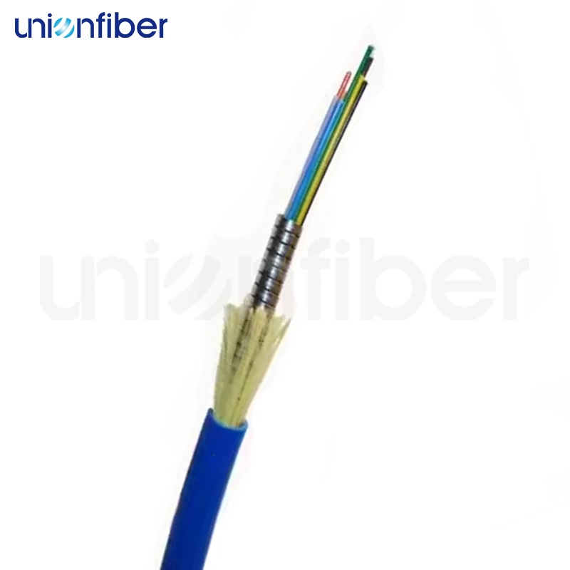 Câble à fibre optique blindé anti-rat en tube d&39;acier spiralé en acier inoxydable multifibre 1