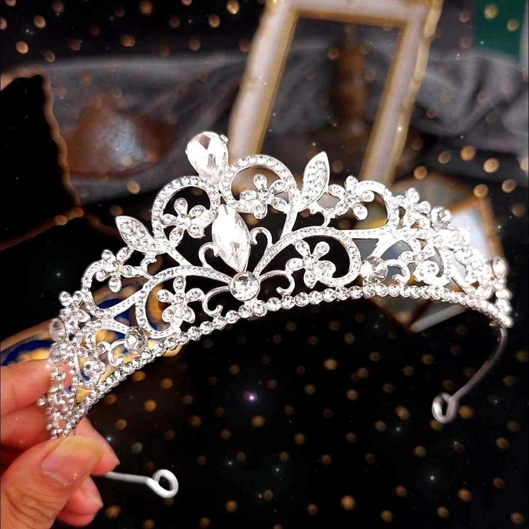 Newest Rhinestone Tiaras and Crowns Wedding Hair Jewelry Women Crown Diadem Queen Princess Crown 1