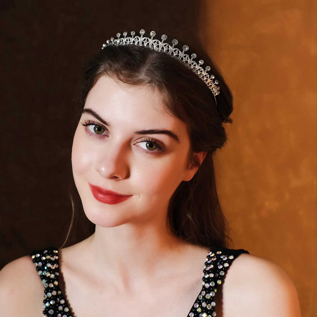 Silver Small Crystal Rhinestone Party Wedding Hair Jewelry Accessories Birthday Tiaras Girl Crown Women 1