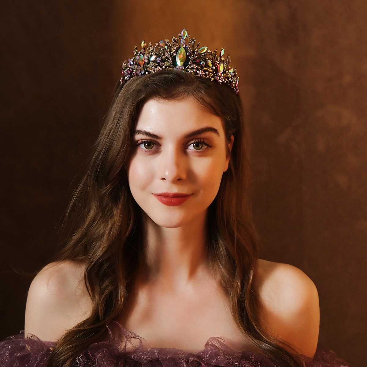 European Wedding Crown Vintage Alloy Rhinestone Crown Bridal crown Baroque Princess Crown Dress Accessories 1