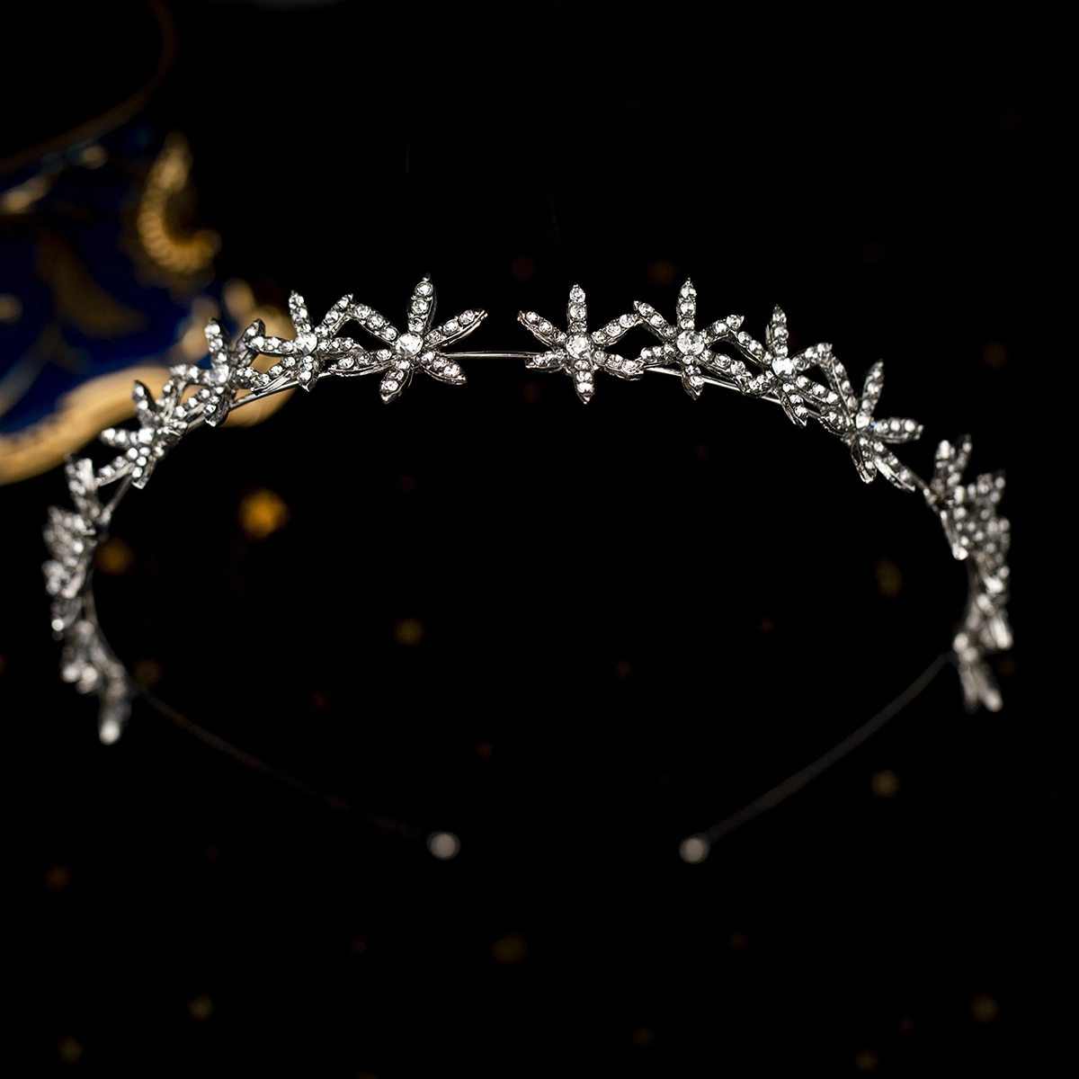 Wedding Jewelry Wholesale Hairband European American Bride Rhinestone Alloy Star Headband 1
