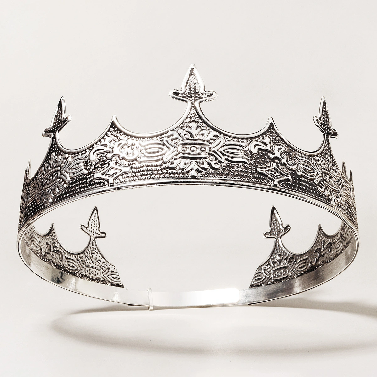 Euro Retro Coronation Men's Crown Party Dark Style Headband Round Crown 1