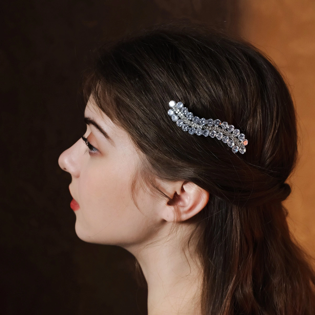 Sparkling Zircon Rhinestone Hair Clips Wholesale Sweet Girl Daily Hair Accessories 1