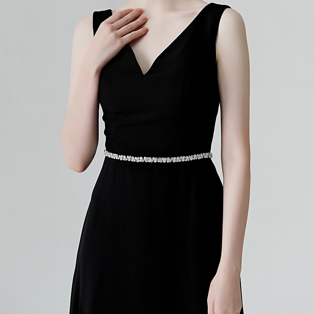 Luxurious Shiny Rhinestone Waist Chain European and American Brides Belt Wedding Dress Accessories 1
