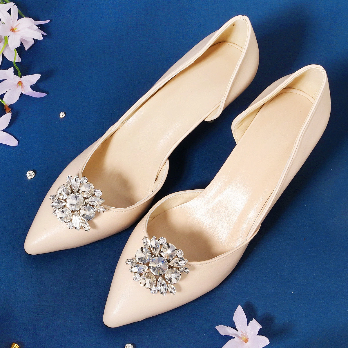 Rhinestone Bride Wedding Detachable Shoe Buckle High Heels Shoes Clip Women Shoe Decoration Accessories 1