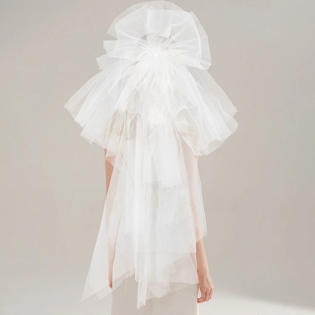 Elegant Fluffy Bridal Wedding Veil Vintage Multi-Layer Proposal White Veil 1