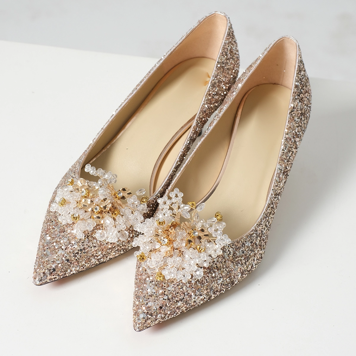 Handmade Beaded Flower Removable High Heel Shoe Buckle Clips Crystal Bead Female High Heels Shoe Decorations 1