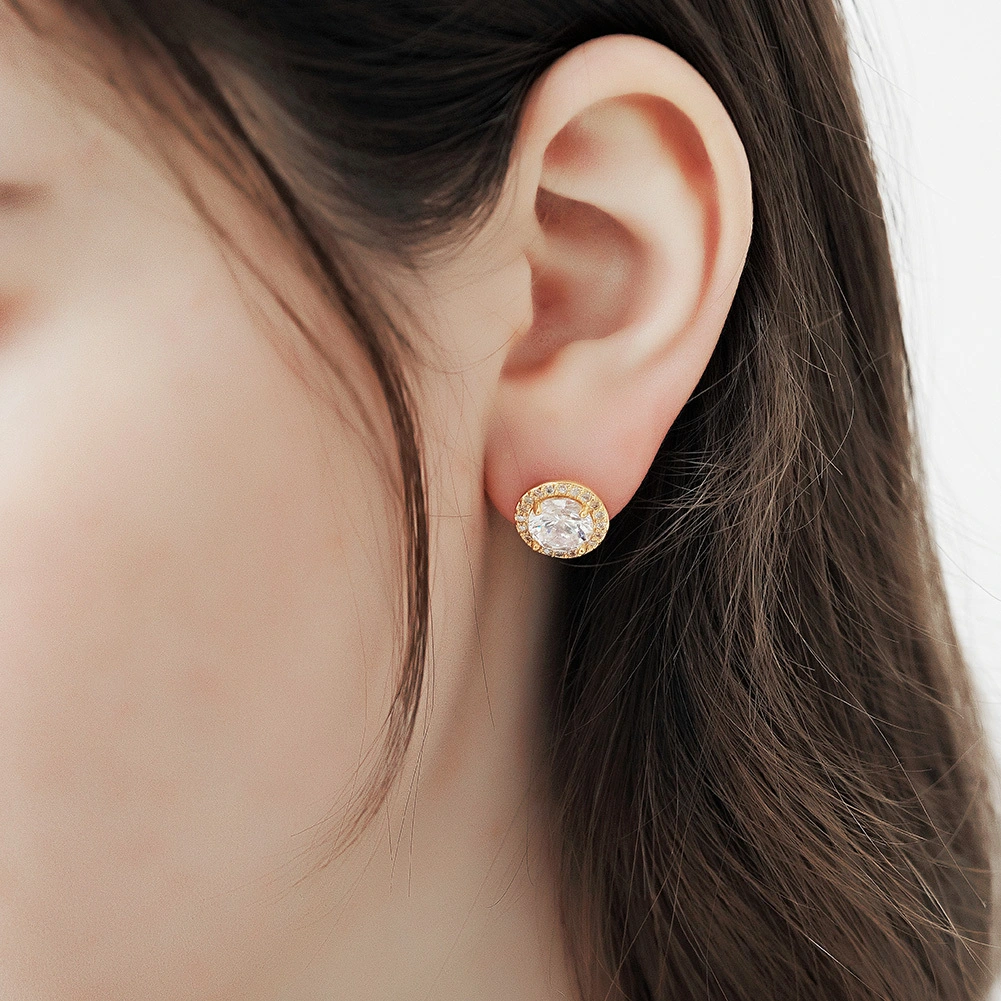 Simple Vintage style Earrings with Exquisite Zircon Stones Fashion Daily Accessories for Women 1