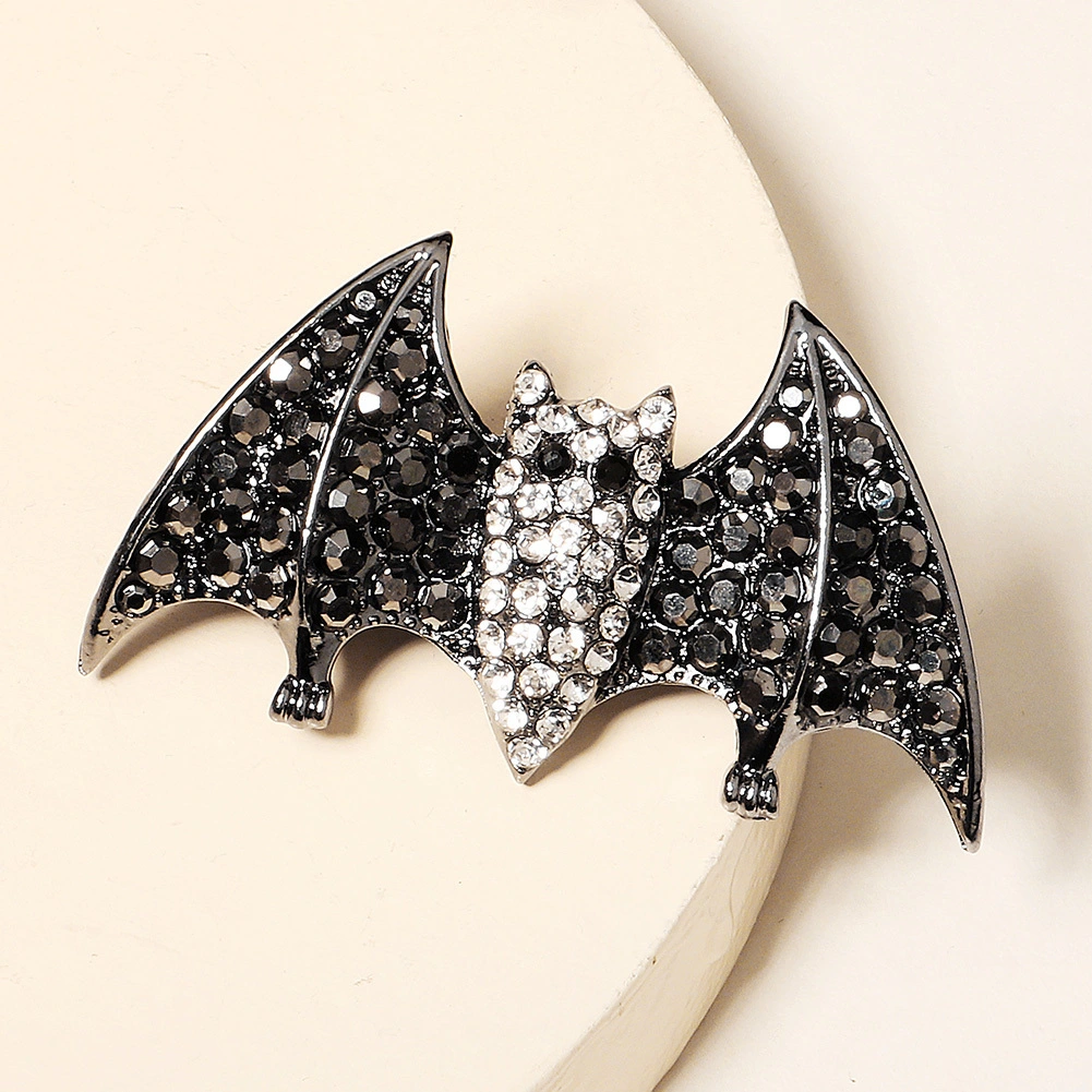 European and American Halloween Personality Hair Clips Creative Bat Rhinestone Hair Accessories Retro Fashion Women's Hair Clips 1