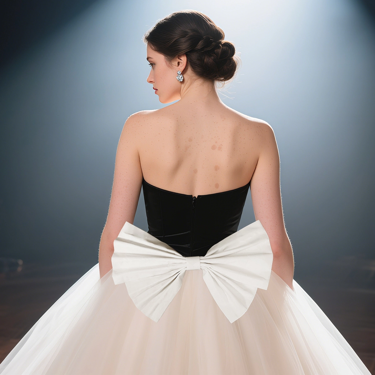 Lazo desmontable de tela blanca simple para decoración de cintura, accesorio versátil de moda para vestido de novia y banquete de boda. 1