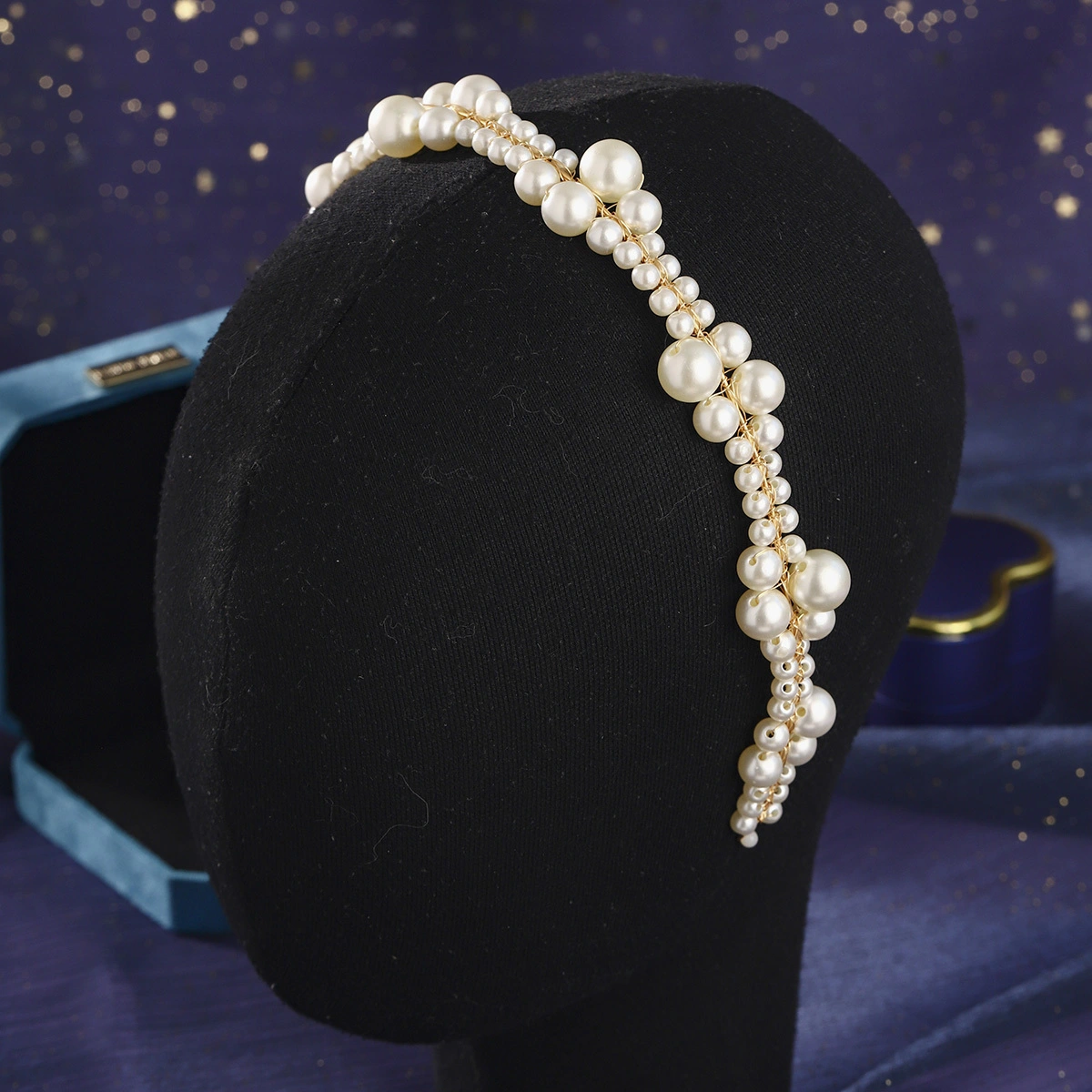 Elegantes accesorios para el cabello de novia, para boda, sencillos, hechos a mano, con perlas, exquisitas diademas para el cabello de uso diario para mujer. 1