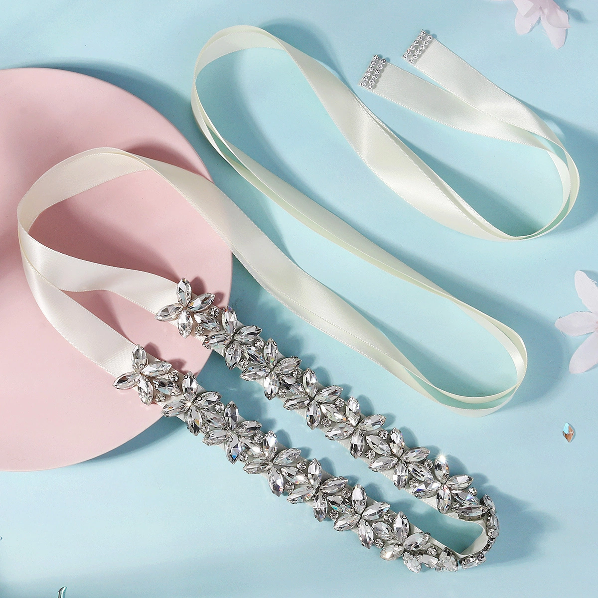 Cinturón de novia con diamantes de imitación de marquesa hecho a mano, accesorio de moda para la cintura de mujer, ideal para bodas, fiestas y graduaciones. 1