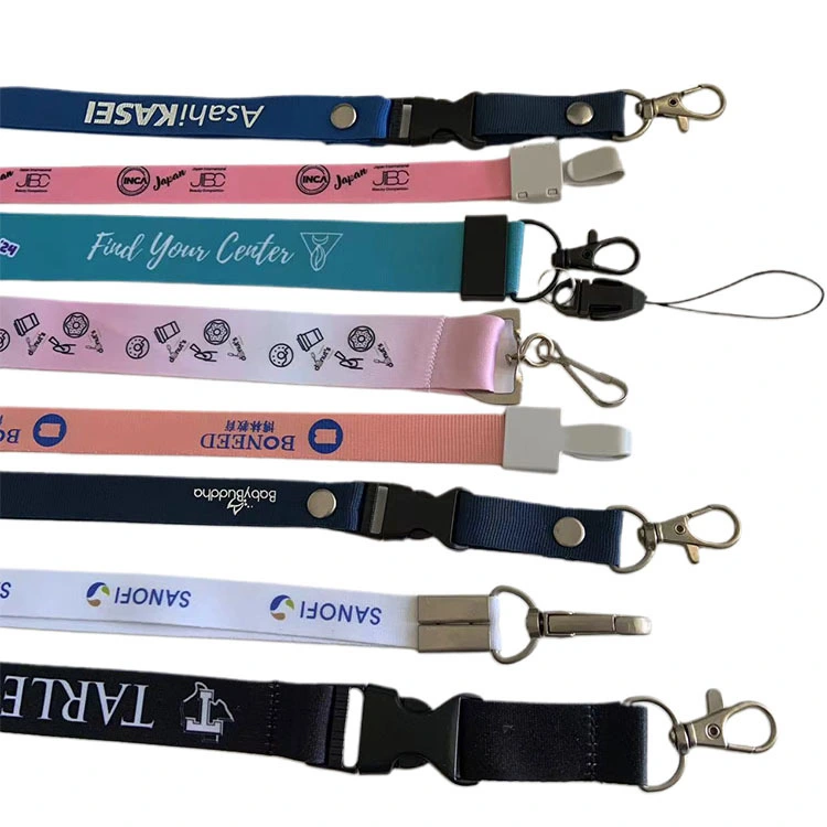 Lanière en polyester personnalisée 450*15 mm avec logo pour carte d'identité 1