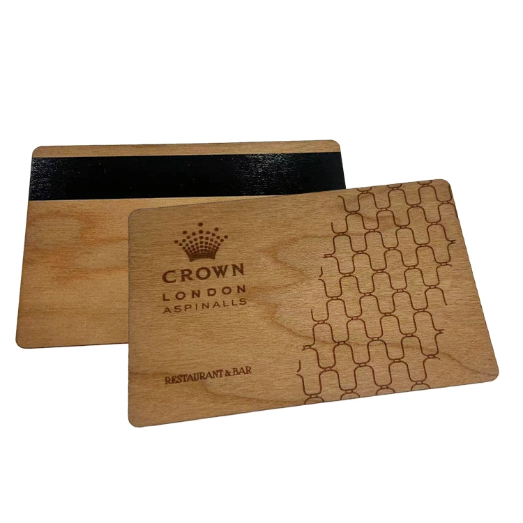 Carte principale en bois faite sur commande d'hôtel de 13,56 mégahertz favorable à l'environnement 1