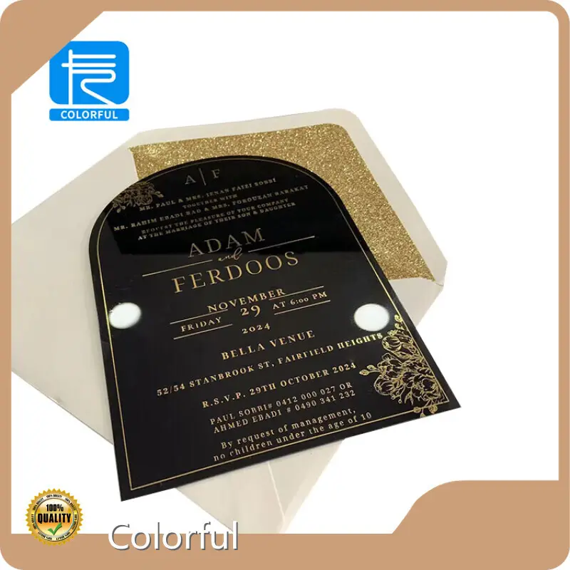 Colorful Transparent Wedding Cards Price Availablefor Business 1