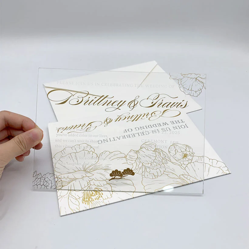 5×7 Inch Custom Clear Invite Cards