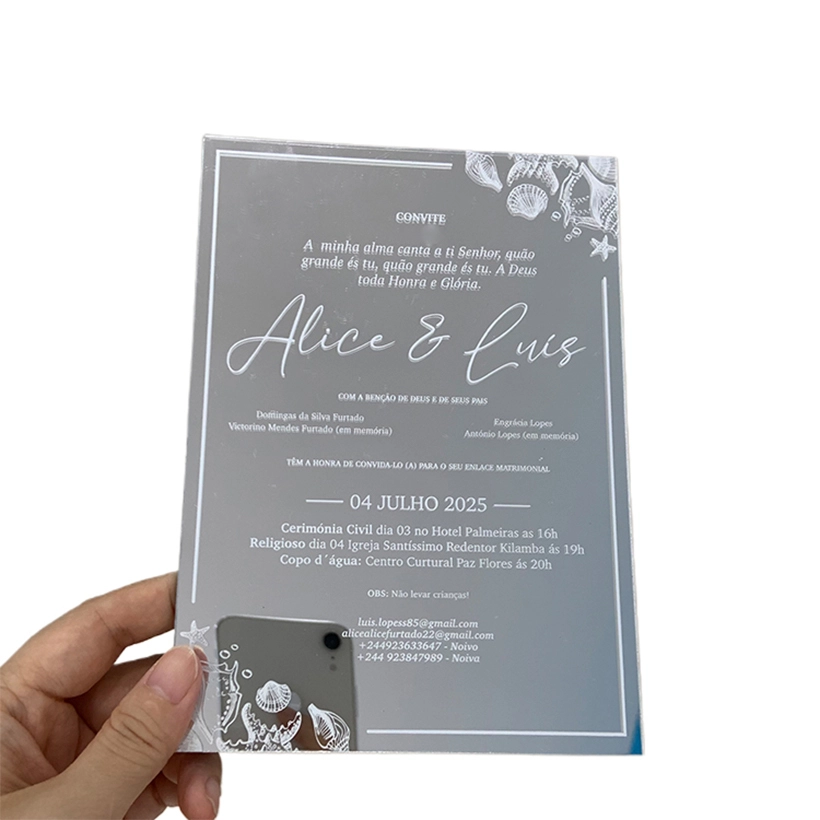 acrylic wedding invitations price
