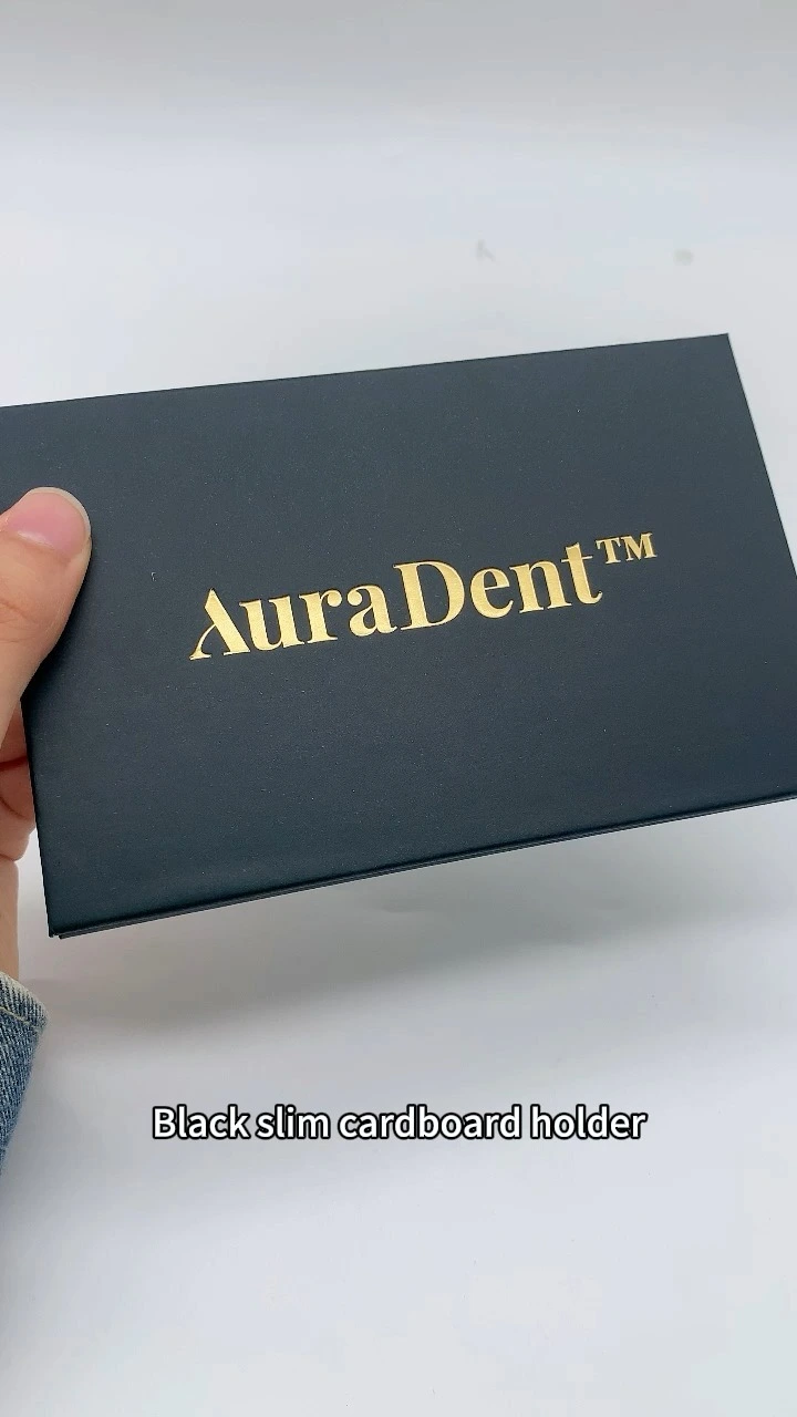 Black slim cardboard holder