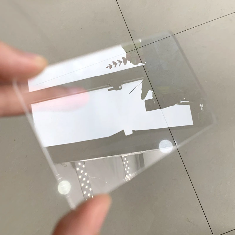 transparent acrylic card