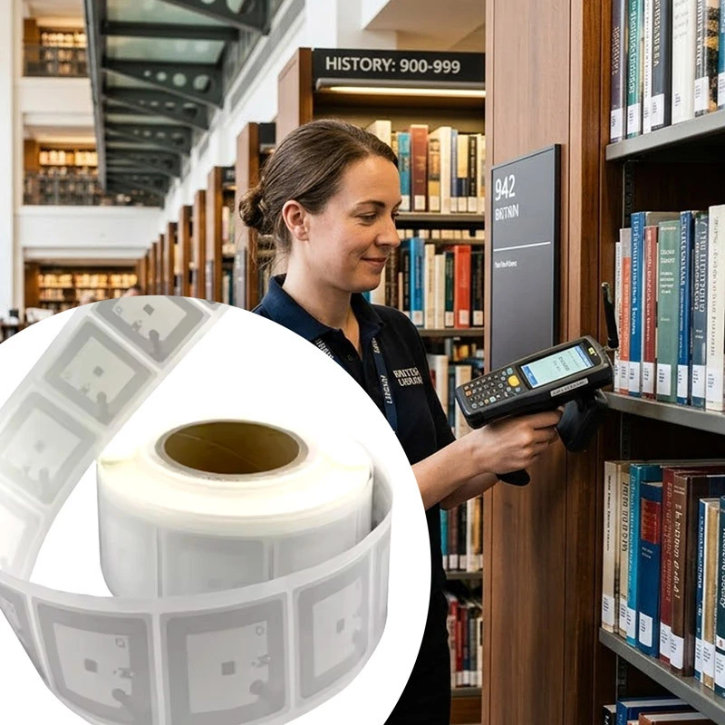HF High Frequency RFID Library Labels with Adhesive