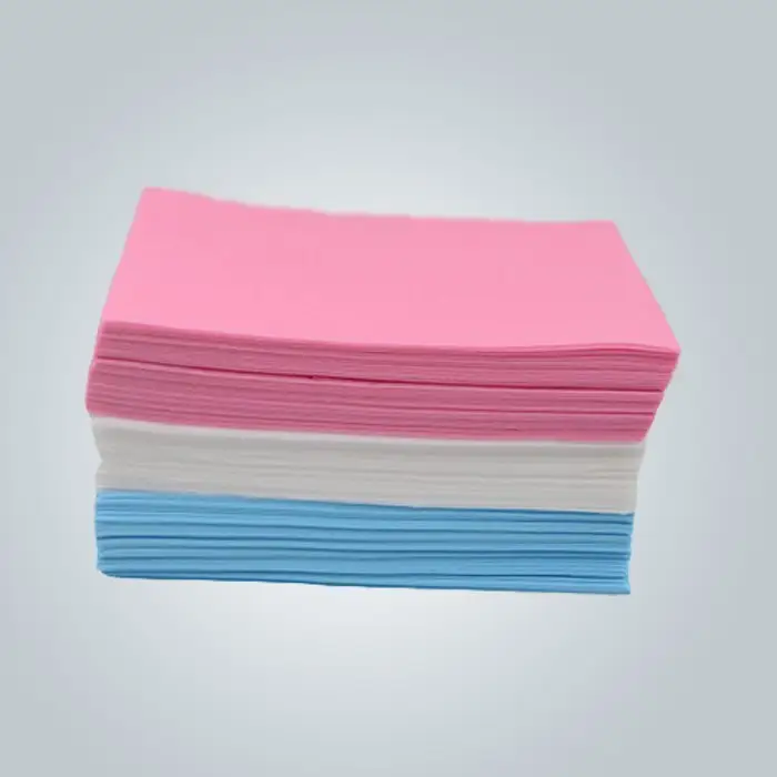 Lenzuolo usa e getta blu/rosa per igiene alberghiera e clinica. Lenzuolo in carta facile da trasportare 1
