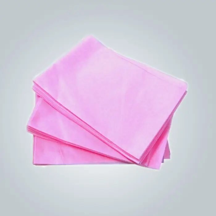 Pink Medical Use Disposable Bed Sheet Polypropylene Non Woven Bed Sheet in Piece 1